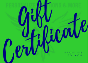 "PERSONALIZE CREATIONS & MORE GIFT CARD" GPD