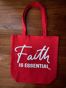 "FAITH IS ESSENTIAL FANCY" TOTES