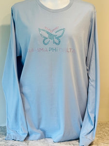 ""GPD LONG SLEEVE RHINESTONE BUTTERFLY TSHIRT" GPD