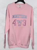 "PINK CREWNECK NINETEEN 43 SWEATSHIRT" GPD