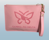 GAMMA PHI DELTA WRISTLET WITH EXCLUSIVE BUTTERLY "GPD"