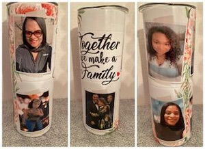 "TOGETHER WE MAKE A FAMILY PERSONALIZED TUMBLER" COLLECTION